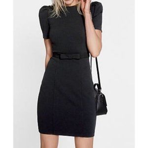 🖤EXPRESS BLACK PUFF SLEEVE BELTED SHEATH DRESS 🖤